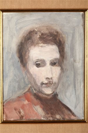 Francesco Menzio (1899-1979) Figura - testa, 1940 tecnica mista su carta, cm...