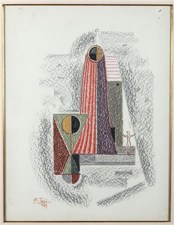 Mario Tozzi (1895-1979) Natura morta, 1969 pastelli colorati su carta, cm...