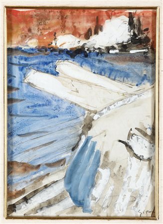 Mario Sironi (1885-1961) Studio per illustrazione - probabilmente per una...