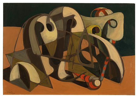 Corrado Cagli (1910-1976) Idea per "Il malgoverno”, 1947 olio su tavola, cm...