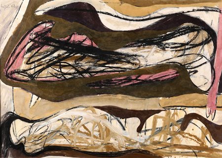 Concetto Pozzati (1935) Nazionale II, 1962 tempera e tecnica mista su...