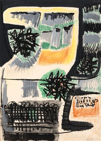 Renato Birolli (1905-1959) Senza titolo - Falcette e roncole, 1953 tecnica...