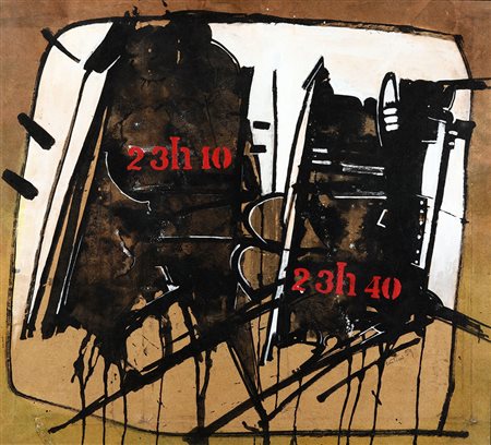 Gianni Bertini (1922-2010) L’Attente de Penelope, 1959 tecnica mista su carta...