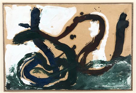 Enrico Della Torre (1930) Omaggio a Pollock, 1961 olio e tempera su carta...