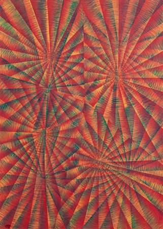 Mario Nigro (1917-1992) Vibrazioni simultanee, 1961 tempera su carta, cm...