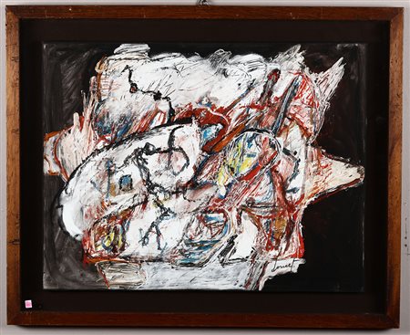 Jacques Doucet (1924-1994) Senza titolo, 1976 tecnica mista su tela, cm 50x65...