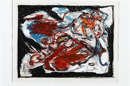 Jacques Doucet (1924-1994) Senza titolo, 1976 tecnica mista su tela, cm 45x55...