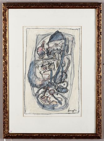 Jacques Doucet (1924-1994) Senza titolo, 1963 tecnica mista su carta, cm...