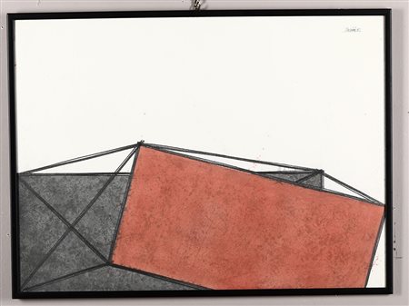 Giuseppe Uncini (1929-2008) Spazi cemento, 1992 tecnica mista su carta...