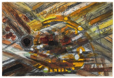 Mikhail Larionov (1881-1964) Composizione raggista (interno), 1912 pastello e...