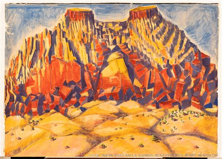 Mario Menin (1896-1961) L’uorc amba vista dalla camicia nera futurista, 1937...