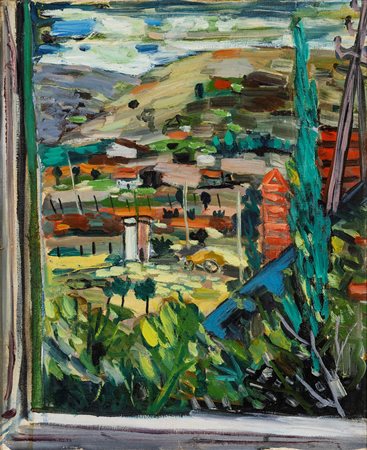 Antonio Corpora (1909-2004) Senza titolo, 1946-1948 olio su tela, cm 55x46...