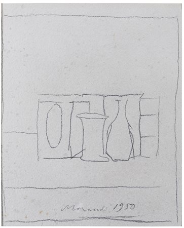 Giorgio Morandi (1890-1964) Natura morta, 1950 matita su carta, cm 28,5x22...
