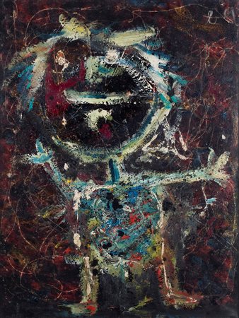 Enrico Baj (1924-2003) Petit enfant, 1957 olio e smalto su tela, cm 80x60...