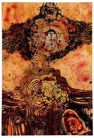 Guido Biasi (1933-1983) Fiore ferito e ferita fiorita, 1958 smalto su tela,...