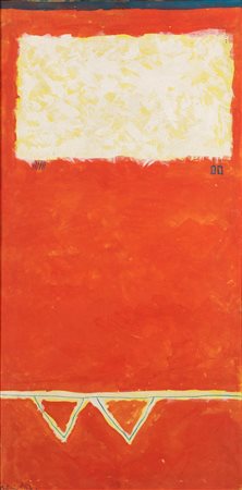 Martin Bradley (1931) Uccello, 1958 olio su tela, cm 100x50 firmato e datato...