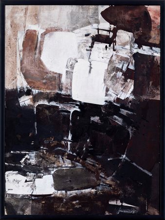 Giosetta Fioroni (1932) Senza titolo, 1957 tecnica mista su tela, cm 80x60...