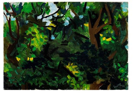 Renato Guttuso (1911-1987) Senza titolo, 1958 olio su tela, cm 34,8x49,5...