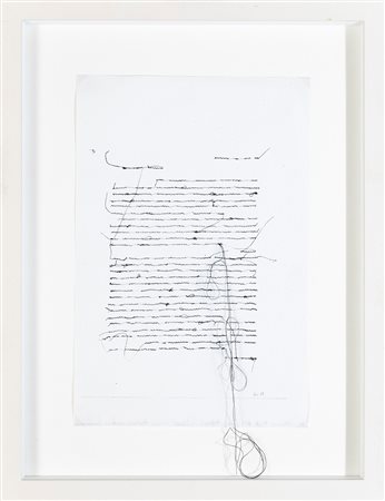 Maria Lai (1919-2013) Senza titolo, 1978 xeriografia con intervento di fili...