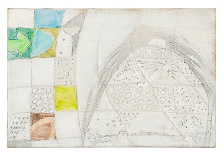 Gastone Novelli (1925-1968) Il monte del geologo, 1963 matita e tempera su...