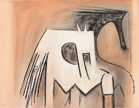Wifredo Lam (1902-1982) Senza titolo, 1967 olio su tela, cm 35x45 firmato in...