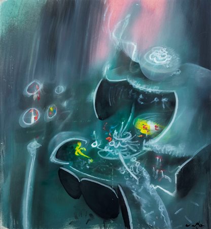 Sebastian Matta (1911-2002) Senza titolo, 1971 olio su tela, cm 101x94...