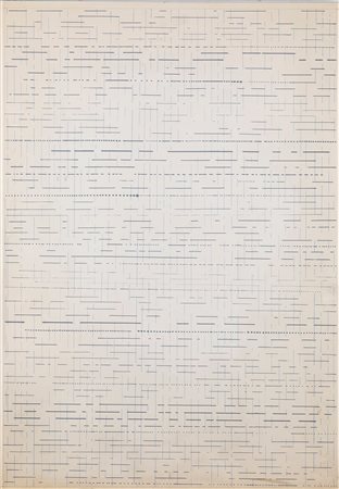 Dadamaino (1935-2004) Inconscio razionale, 1975 tempera su cartoncino, cm...