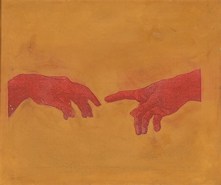 Tano Festa (1938-1988) Da Michelangelo, 1967 riporto fotografico su tela, cm...
