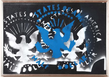 Franco Angeli (1935-1988) Senza titolo, 1976 smalto su tela, cm 70x100...