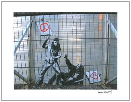 BANKSY Bristol (UK) 1974 Senza titolo Litografia a colori. Firma a tampone in...