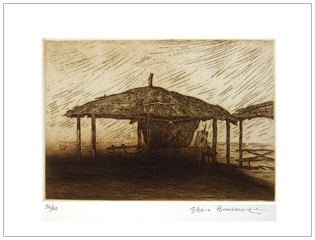 BENVENUTO BENVENUTI Livorno 1881 – Antignano 1959 La capanna del pittore...