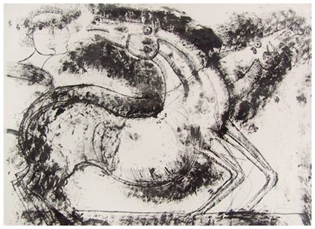 BRUNO CASSINARI Piacenza 1912 – Milano 1992 Senza titolo Litografia a colori...