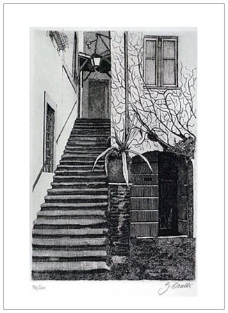 GABRIELE ORSELLI Firenze 1964 Senza titolo Acquaforte es.36/40. Firma in b. a...