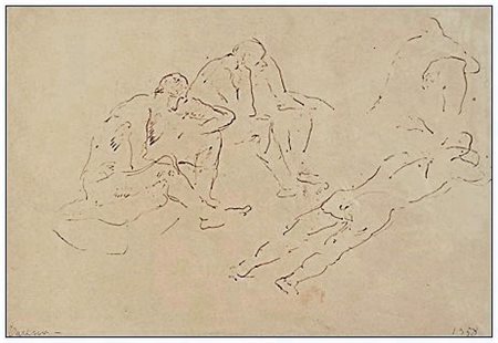 FELICE CARENA Cumiana 1879 – Venezia 1966 Senza titolo 1958 Inchiostro su...