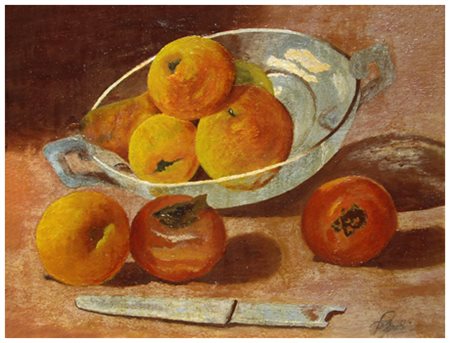 DEL SEPPIA Casciana Terme Senza titolo 1949 Olio su tavola 22,5 x 29,5. Firma...