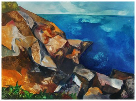 ILIO FIORINI Livorno 1913 – Livorno 1996 Senza titolo Olio su tela 50 x 70....