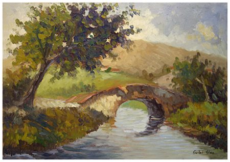 GINO GUIDI Livorno 1914 – Livorno 2000 Senza titolo Olio su faesite 35 x 50....