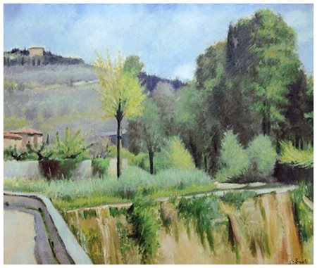 ORESTE ZUCCOLI Firenze 1889 – Firenze 1980 Senza titolo Olio su tela 75 x 90....