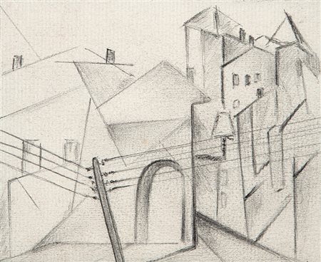 Tamara Lempicka Paesaggio matita su carta cm 9,5x11,5PROVENIENZA Roma,...