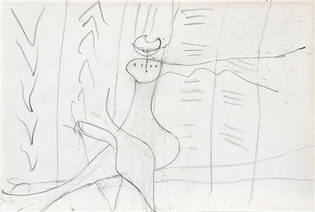 Osvaldo Licini Senza titolo (Angelo) matita su carta cm 17,7x26,8PROVENIENZA...