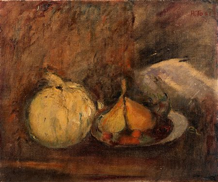 Arturo Tosi Natura morta 1944 olio su tela cm 50x60Firmato in alto a destra:...