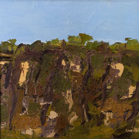 Ennio Morlotti Senza titolo metà anni '80 olio su tela cm 80x80Firmato in...