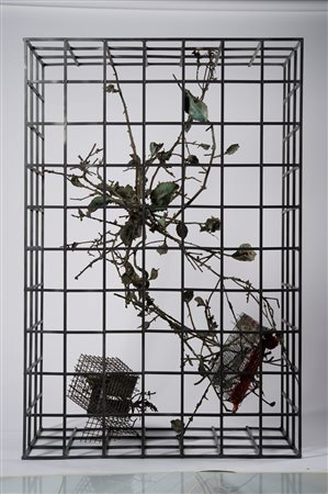 Alik Cavaliere W la libertà metà anni '70 acciaio, bronzo ed elementi vari cm...