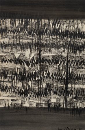 Arnaldo Pomodoro Composizione 1960 carboncino e acquerello su carta cm...