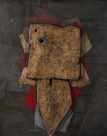 Roberto Crippa Image de Templier 1961 collage e sughero su pannello cm...