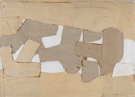 Conrad Marca-Relli Senza titolo primi anni '70 collage su tela applicato su...