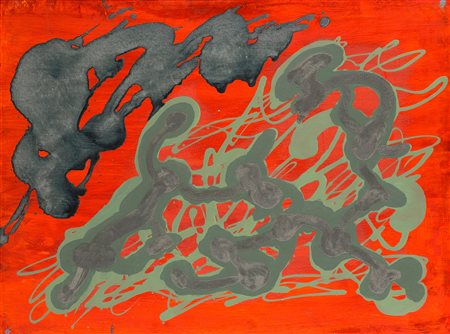 Giulio Turcato Confronto 1974 olio e tecnica mista su tela cm...