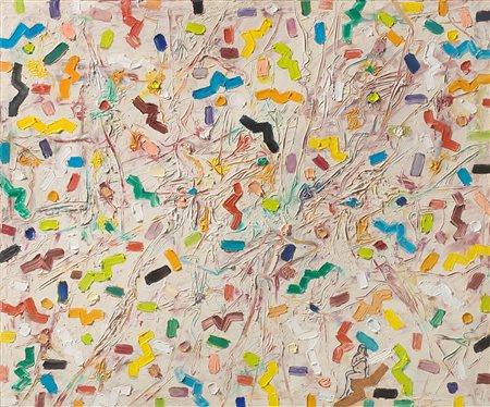 Agenore Fabbri Giardini pubblici olio su tela cm 49x59Titolato e firmato al...