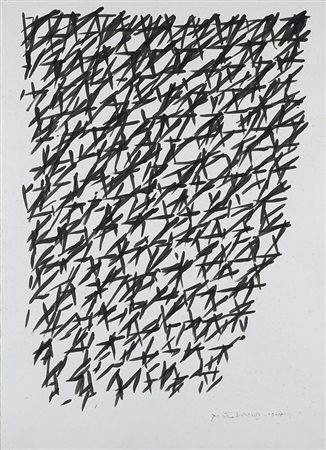 Piero Dorazio Senza titolo 1964 tempera su carta cm 70x50 Firmato e datato in...