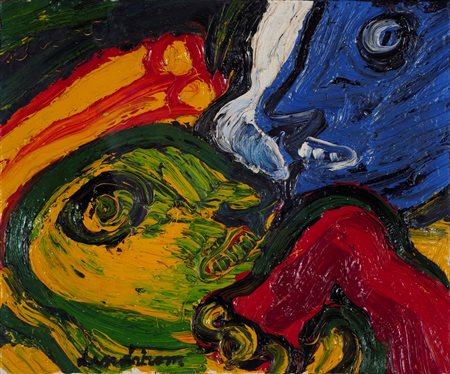 Bengt Lindstrom Senza titolo olio su tela cm 38x45 Firmato in basso a...